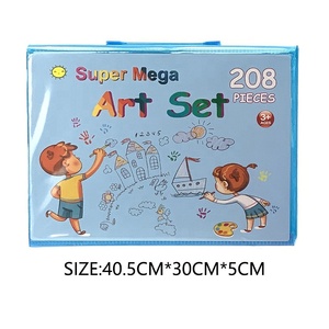 Set de Dibujo Artístico de 208 Piezas con Caballete de Doble Cara Incorporado, Crayones, Marcadores, Lápices de Colores, Acuarelas para Niños <span class=keywords><strong>y</strong></span> Niñas, Regalo - Product Image 4