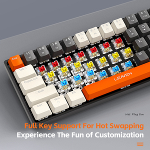 H68 E-Sports Teclado RGB Mecânico para Laptop Full <span class=keywords><strong>Key</strong></span> Hot Swap com Interruptor Vermelho Três Modo Laptop Gaming Teclados - Product Image 4