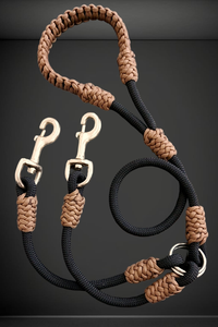 2 en 1 Extra Heavy Duty Climbing <span class=keywords><strong>Dog</strong></span> lleva cuerda correa de perro inteligente Mosquetón de rana Correa doble Split Two <span class=keywords><strong>Dog</strong></span> <span class=keywords><strong>Leash</strong></span> para grandes - Product Image 2