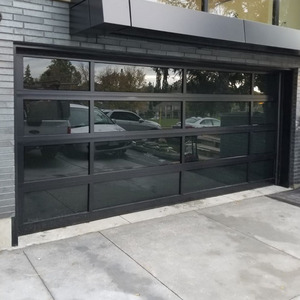 <span class=keywords><strong>Porte</strong></span> <span class=keywords><strong>de</strong></span> <span class=keywords><strong>garage</strong></span> sectionnelle moderne 9x8 9x7 16x7 à vue complète en aluminium et verre trempé pour villa avec isolation thermique - Product Image 1