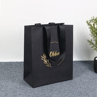 Sac à provisions en papier de qualité supérieure imprimé personnalisé de luxe avec poignée en ruban réutilisable