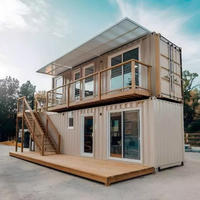 Maison conteneur extensible en structure acier personnalisable, maison préfabriquée moderne et portable avec design intelligent