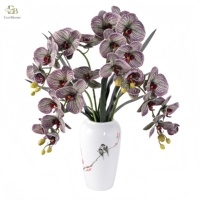 Anggrek Phalaenopsis Buatan 7 Kepala Berkualitas Tinggi, Bunga 3D Realistis Lembut dari EVA, untuk Hari Valentine, Hari Ibu, Pernikahan, dan Dekorasi Rumah