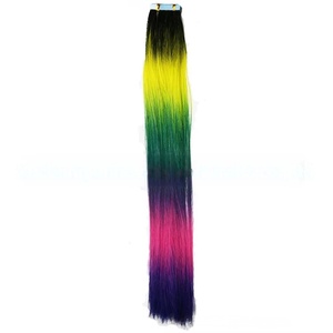 Capelli Adesivi Sintetici Invisibili Senza Cuciture Arcobaleno alla Moda, in Fibra PU Resistente alle Alte Temperature, per Estensioni Capelli Transfrontaliere - Product Image 4