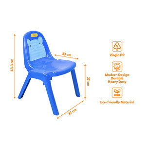 Silla Infantil de Dos Tonos con Diseño de Animales, Silla Escolar de Plástico PP, Respaldo Ergonómico, Apilable, Base Giratoria Ecológica, Asiento para Aula - Product Image 5