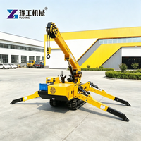 Mini-grue sur chenilles de 5 tonnes avec chenilles robustes pour le levage d'équipements sur sites miniers