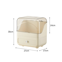 Boîtes de rangement cosmétiques transparentes de luxe avec rangement et tiroirs détachables pour le maquillage