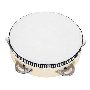 Tambor de Percussão de Bétula Portátil de 6 Polegadas com Sinos de Metal para Crianças, Instrumento Musical Educacional - Product Image 4