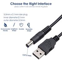 DC 5V zu DC 9V 12V USB Spannungs aufwärts wandler Kabel mit DC-Buchse 5,5x2,5mm oder 5,5x2,1mm