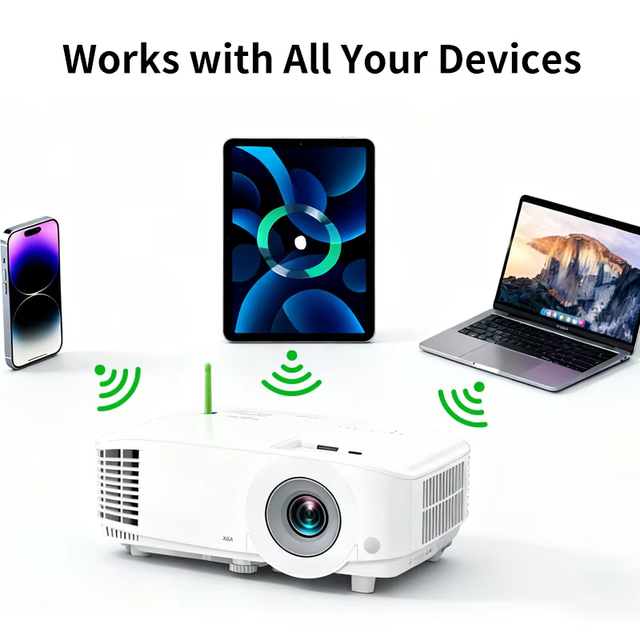 E7090 Business Projector 3600 Lumens XGA Android Wireless Screen Mirroring Auto Keystone Office