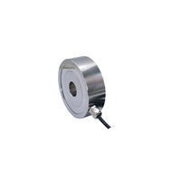 Celda de Carga Fibos FA10 Tipo Donut con Orificio Pasante 10-200kN, Sensor de Fuerza de Compresión de Acero Inoxidable con Salida Analógica/Digital y Conexión Roscada