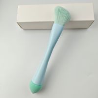 Ensemble de pinceaux de maquillage 4-en-1 en nylon avec manche en plastique, style blush angulaire, portable pour le visage, anticernes, blush, fond de teint