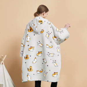 Sweat-shirt à capuche en forme de couverture portable surdimensionnée pour adultes, chaud pour l'hiver, avec grande poche, confortable et long - Product Image 6