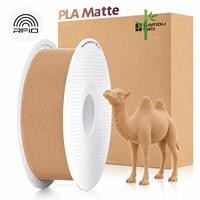 Filamen Printer 3D PLA Matte A1 A2L Original 1.75mm 1kg Bambu lab Spool |   Permukaan Matte, Pengenalan RFID Cerdas, Bersertifikasi RoHS