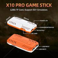 Consola de Videojuegos 4K X10 PRO de 128 GB, Juegos 3D, 50K Juegos, 40 Emuladores, Juegos Retro, Control Dual 2.4G, GameStick para PSP