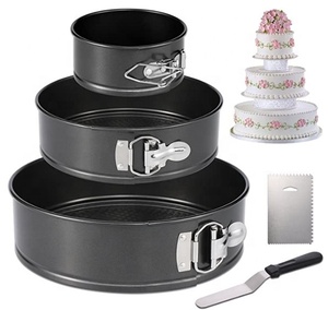 Moule à gâteau à fond amovible, ensemble d'ustensiles de cuisson, moules de cuisine pour gâteaux - Product Image 1