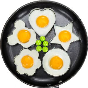 Nouveau moule à œufs et crêpes en acier inoxydable K173 – Outil de cuisson pour œufs frits et omelettes – Accessoire de cuisine et gadget en forme d'anneau - Product Image 1