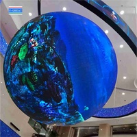 Cilindro cubo circolare creativo curvo Rgb Indoor P2 P3 P4 Display a LED rotondo sferico per la pubblicazione pubblicitaria