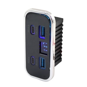 Marine stoel met dubbele PD USB-C 12V/24V snellader en LED <span class=keywords><strong>voltmeter</strong></span> voor boten & campers - Product Image 6