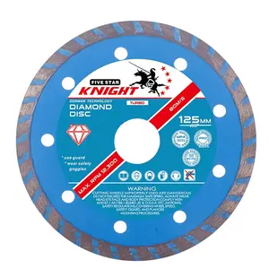 Knight lames en diamant sans eau, 5 "125mm, couper les carreaux de toit, Turbo lames de diamant, sans eau