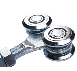 Zilveren Glijdende Rupsrol Hangende Schuurdeur Rail Trolley Wiel Met Spoor-En Bevestigingsbeugel - Product Image 3