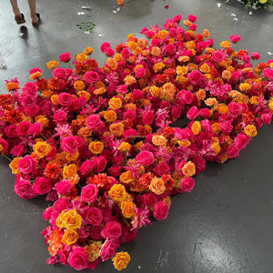 Fleurs en soie <span class=keywords><strong>de</strong></span> haute qualité coureurs fausse rangée florale artificielle <span class=keywords><strong>fond</strong></span> <span class=keywords><strong>de</strong></span> mariage Table <span class=keywords><strong>Salon</strong></span> <span class=keywords><strong>de</strong></span> mariage décorations d'événements - Product Image 3