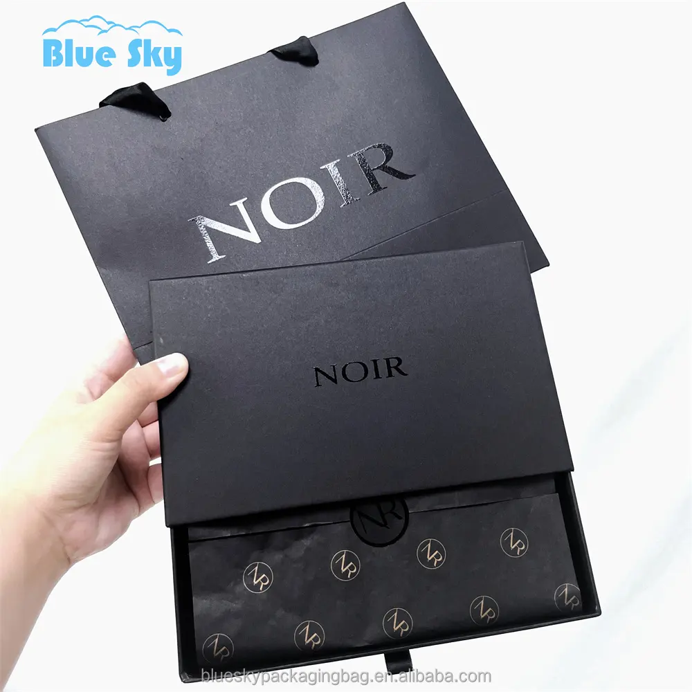 Factory Wholesale Luxury Rigid Drawer Paper Cardboard Packaging Box Gift Clothing Underwear Scarves Package With Logo