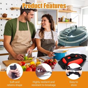 Couvercle en silicone avec sangle de transport et loquet pour autocuiseur <span class=keywords><strong>Ninja</strong></span> Crockpot - Product Image 3