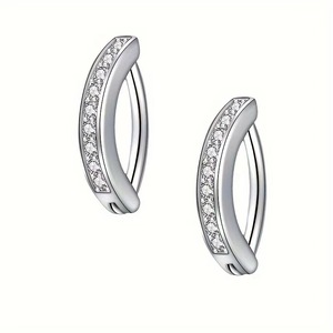Anneau de nombril en or rose 14 carats serti de zircons, avec fil d'acier et sertissage en canal, cristal blanc, bijou de piercing tendance pour soirée - Product Image 5