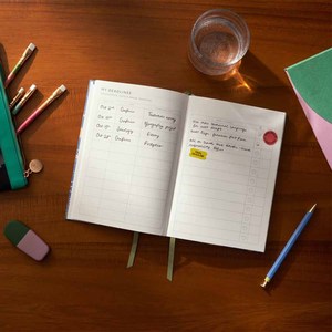 Diario de Tapa Dura con Cubierta de Papel de Tamaño Personalizable, Reutilizable, Encuadernado, Caja de Regalo Académica para Estudiantes y Maestros, Organizador Diario - Product Image 4