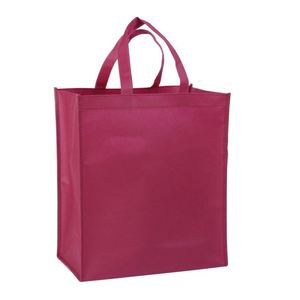 Sacs de courses personnalisés en non-tissé rouge bordeaux, écologiques, pliables, de qualité professionnelle, en gros, fabriqués en usine - Product Image 1