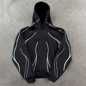 OEM Manufacturer Streetwear Fashion Casual Private Label Custom Logo Fleece Autumn Hoodie - Product Image 1