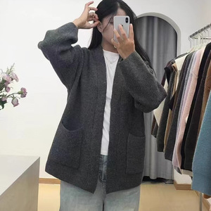 JAC22 A2300 <span class=keywords><strong>Cardigan</strong></span> en tricot élégant et tendance pour femme, ample, doux, haut de gamme, polyvalent, long, anti-boulochage - Product Image 4