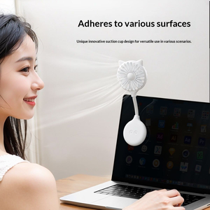 Ventilatore USB Portatile con Ventosa <span class=keywords><strong>per</strong></span> Pigri, Motore Brushless, 3 Velocità, Senza Fili - Product Image 2