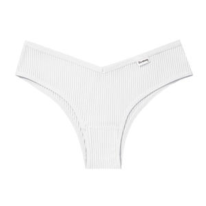 กางเกงในทรงสามเหลี่ยมผ้าริบสไตล์ Maillard สำหรับผู้หญิง - เอววี ระบายอากาศได้ดี ผ้าฝ้าย เซ็กซี่ ยกกระชับสะโพก - Product Image 6