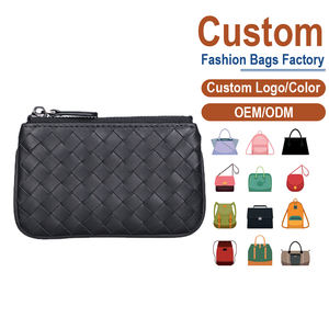 Étui à clés en cuir tressé noir pour homme - Cuir véritable, OEM pour les marques recherchant un luxe tactile et une utilité compacte - Product Image 2