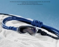 Bracelet en argent S925 Ski Goggle, un favori des passionnés de ski, des trendsetters et des stations de ski populaires, un excellent choix de cadeau