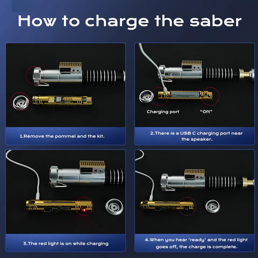 ジェダイルークスカイウォーカーのための風化したメタルヒルト