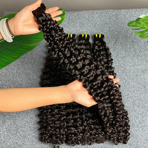 Натуральные вьетнамские необработанные, необработанные, выровненные, необработанные, глубокие вьющиеся индийские волосы, пучки вьющиеся человеческие волосы, поставщик - Product Image 4