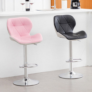 Taburete de bar de cuero de lujo personalizable, silla giratoria moderna de altura de mostrador, silla giratoria de oficina para el hogar, bar, cocina, dormitorio - Product Image 4
