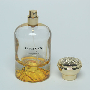 高級感のある30ml 50ml 100ml厚ガラス製スプレーボトル、アルミ製ゴールドキャップ付き香水詰め替えボトル - Product Image 2