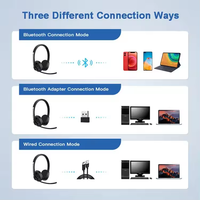 Headset Nirkabel 45 Jam 350mAh dengan Peredam Kebisingan ENC untuk Kantor, Call Center, Bisnis, Kompatibel dengan Teams