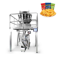 Machine d'emballage verticale multi-têtes pour snacks, fruits secs, noix, tortillas soufflées, avec ensachage sous azote