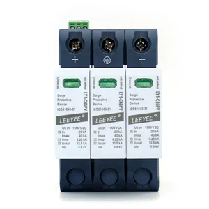 TUV DC 1000V 2P 3P surge protector device black surge arrester counter for lightning protection