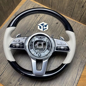 Pour mercedes-benz classe G classe GL classe ML <span class=keywords><strong>G350</strong></span> G500 2010-2016 AMG volant en cuir perforé en Fiber de carbone personnalisé - Product Image 1