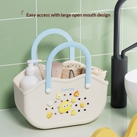 Panier de Douche Rectangulaire en Plastique, Égouttoir de Bain Portable, Rangement pour Lavabo, Idéal pour Dortoirs Étudiants, Design Moderne et Minimaliste