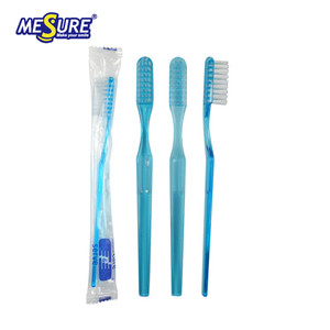 Set di spazzolini da denti pre-applicati in plastica usa e getta blu con Logo personalizzato con dentifricio liquido - Product Image 1