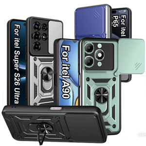Fundas para Teléfono Itel S26 S25 Ultra A90 A80 P65 P55 Power <span class=keywords><strong>70</strong></span> City 100, con Soporte, Protección de Lente, Fundas Protectoras para Móvil - Product Image 1