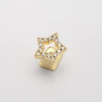 Bijoux d'Halloween Vente en gros Placage de couleur métal or argent Laiton et zircon bling Hip Hop Single Star Grillz