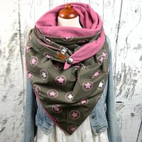 Écharpe d'hiver imprimée avec des chats pour femmes, Foulard pour envelopper le cou, châle Long, à la mode,